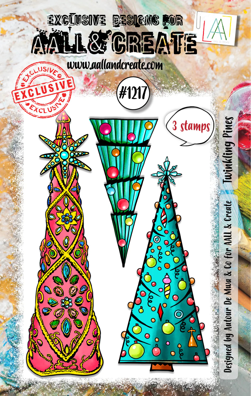 AALL & Create - Twinkling Pines A7 Stamp Set - TP-1217