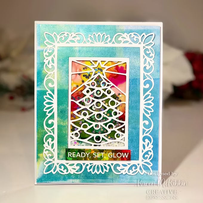 Festive Stained Glass Christmas Tree - Craft Die By Sue Wilson