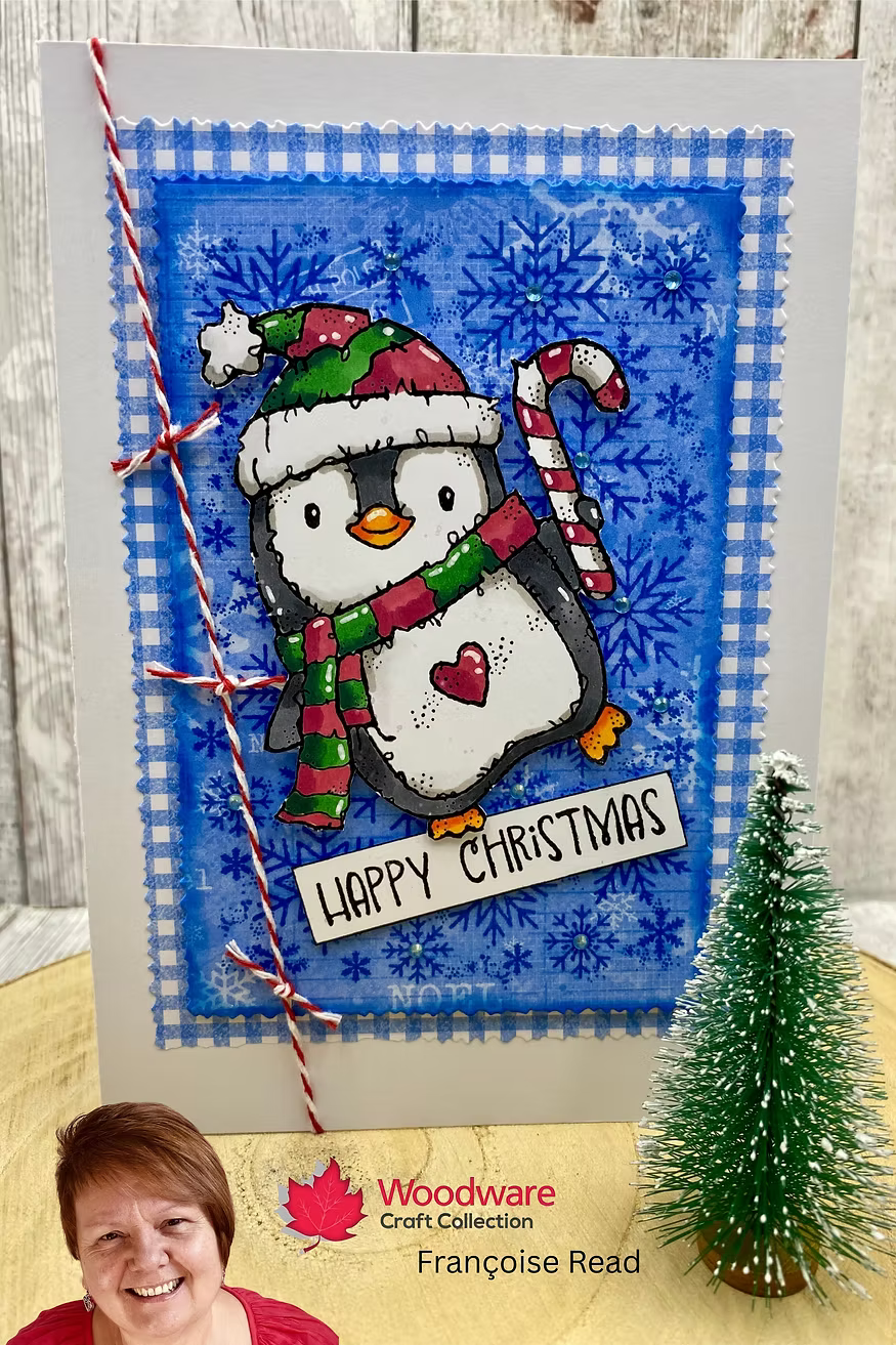 Woodware Dancing Penguin A6 Clear Stamp Set by Françoise Read