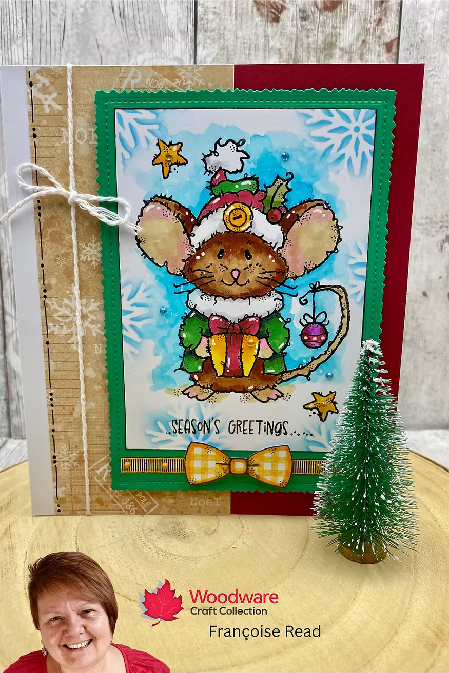 Woodware Mousy Gift A6 Clear Stamp Set by Françoise Read