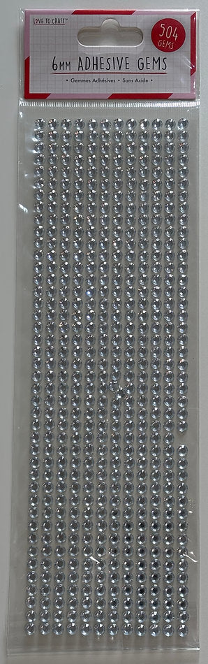 Love To Craft™ - 6mm Adhesive Gems Pack Of 504pc