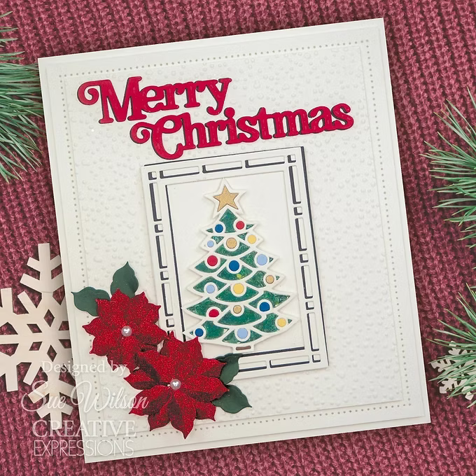 Festive Poinsettia Corner - Craft Die By Sue Wilson - Craft Die