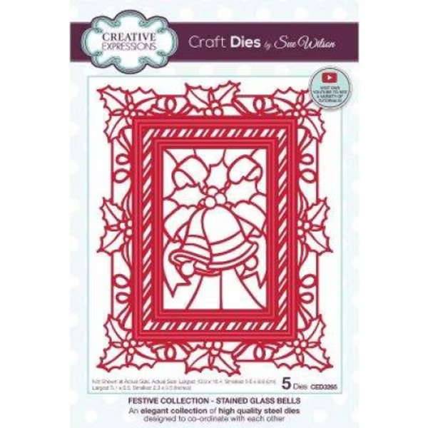 Stained Glass Bell - Craft Die By Sue Wilson