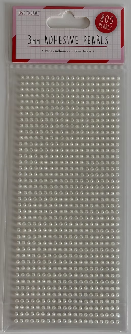 Ivory - 3mm Adhesive Pearl Gems - Pack Of 800pc By Love To Craft™