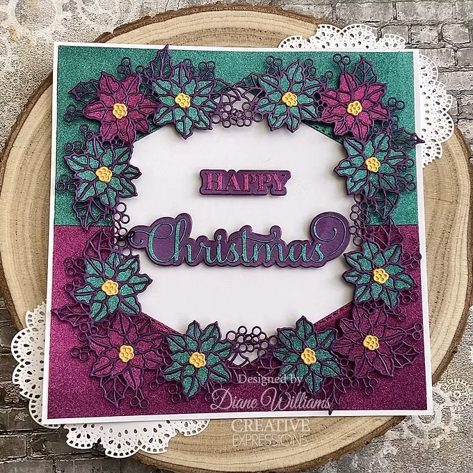 Festive Poinsettia Corner - Craft Die By Sue Wilson - Craft Die