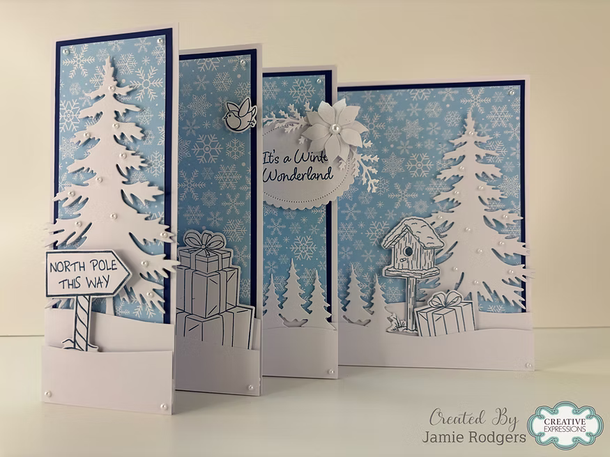 Snowy Scenes Paper Pad - 60 Sheets A4 140gsm by Jamie Rodgers Crafts