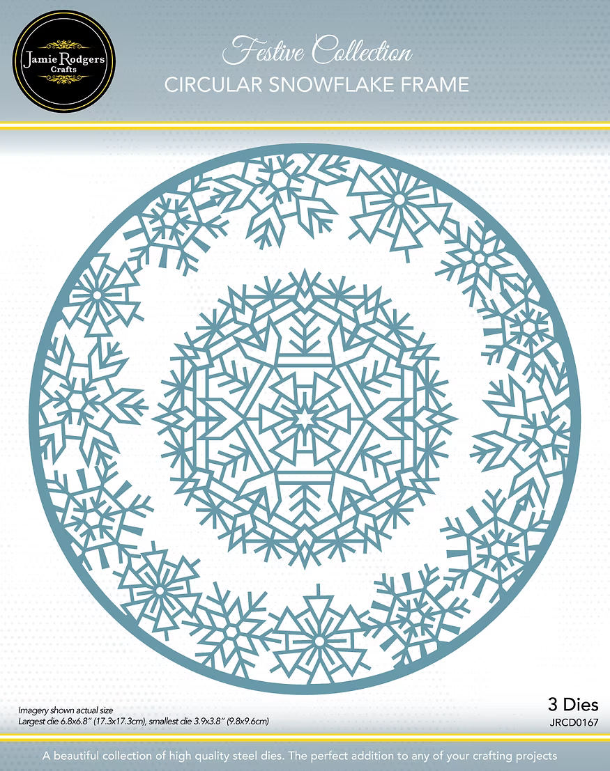 Circular Snowflake Frame Die Set - Festive Collection By Jamie Rodgers Crafts