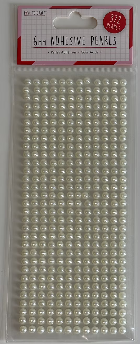 Ivory - 6mm Adhesive Pearl Gems - Pack Of 372pc By Love To Craft™