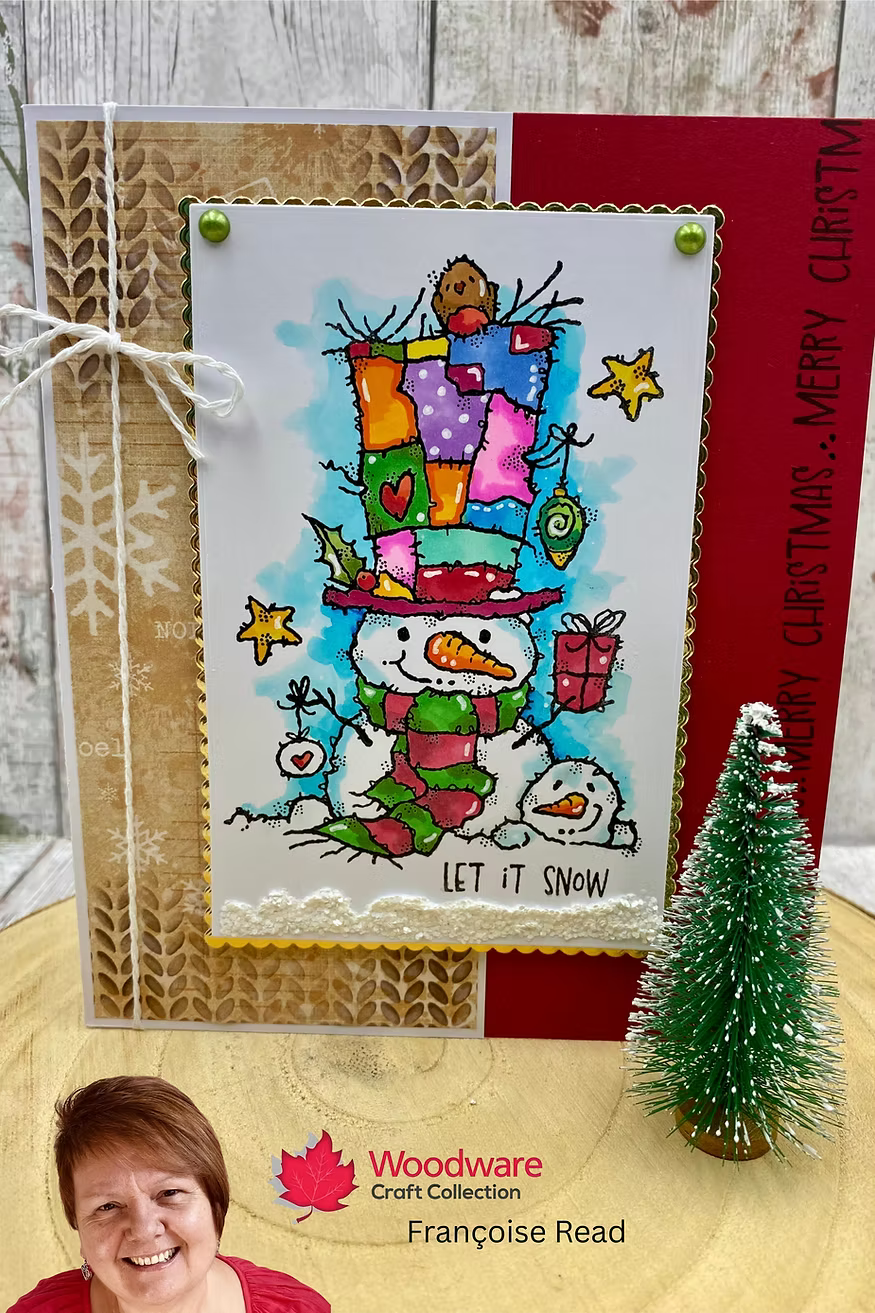 Woodware Snowman Gift A6 Clear Stamp Set by Françoise Read