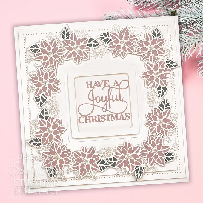 Festive Poinsettia Corner - Craft Die By Sue Wilson - Craft Die