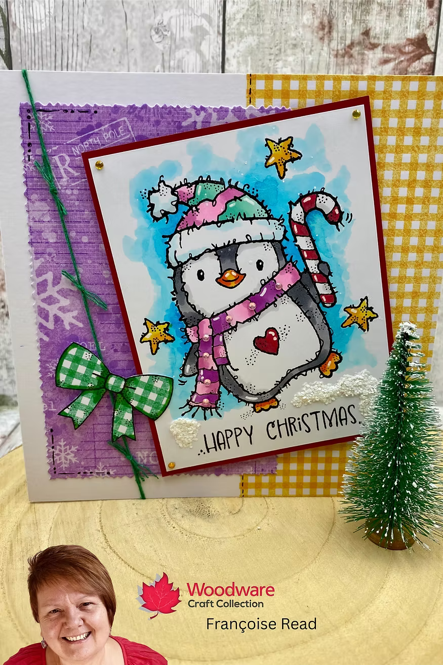 Woodware Dancing Penguin A6 Clear Stamp Set by Françoise Read