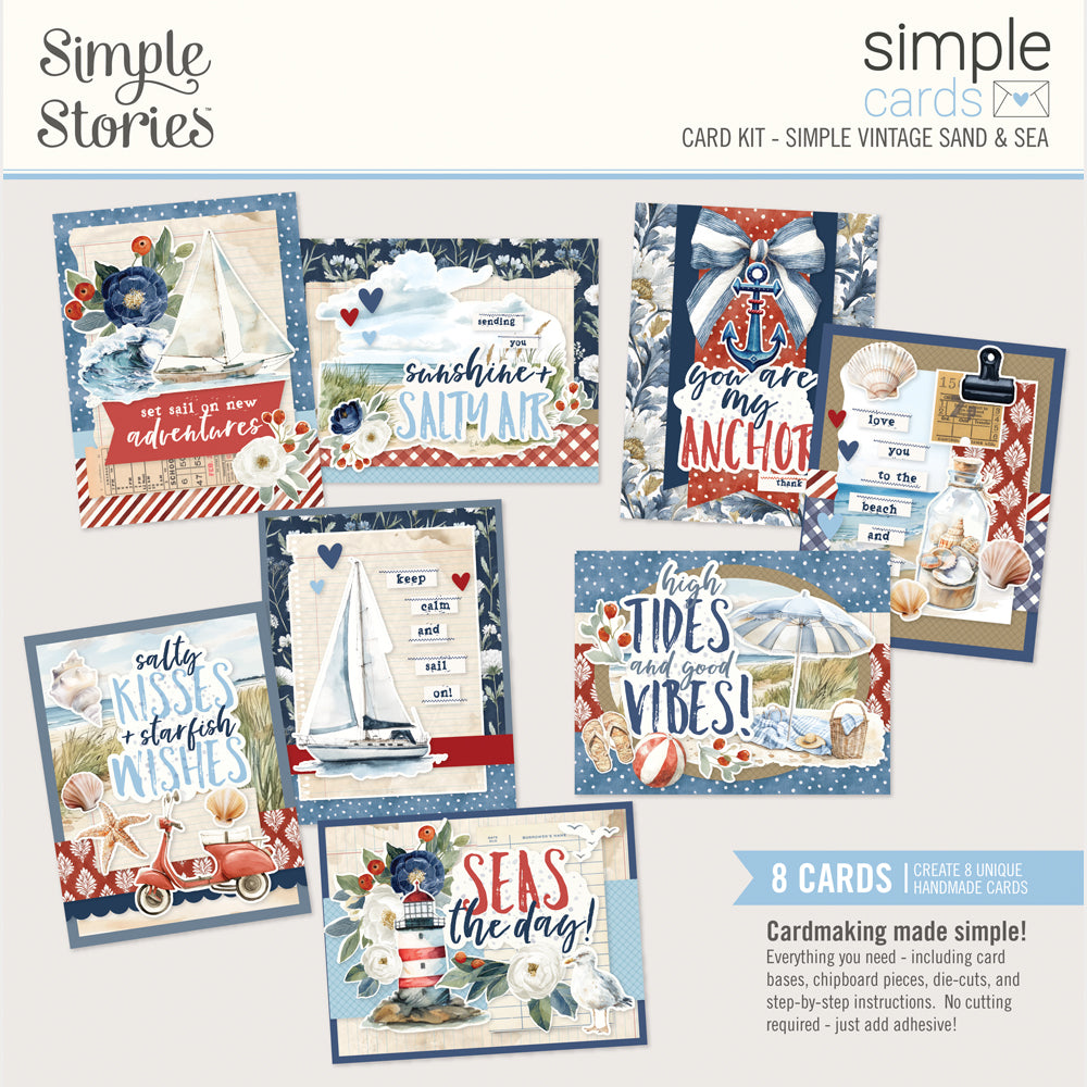 Simple Vintage Sand & Sea Simple Cards Card Kit