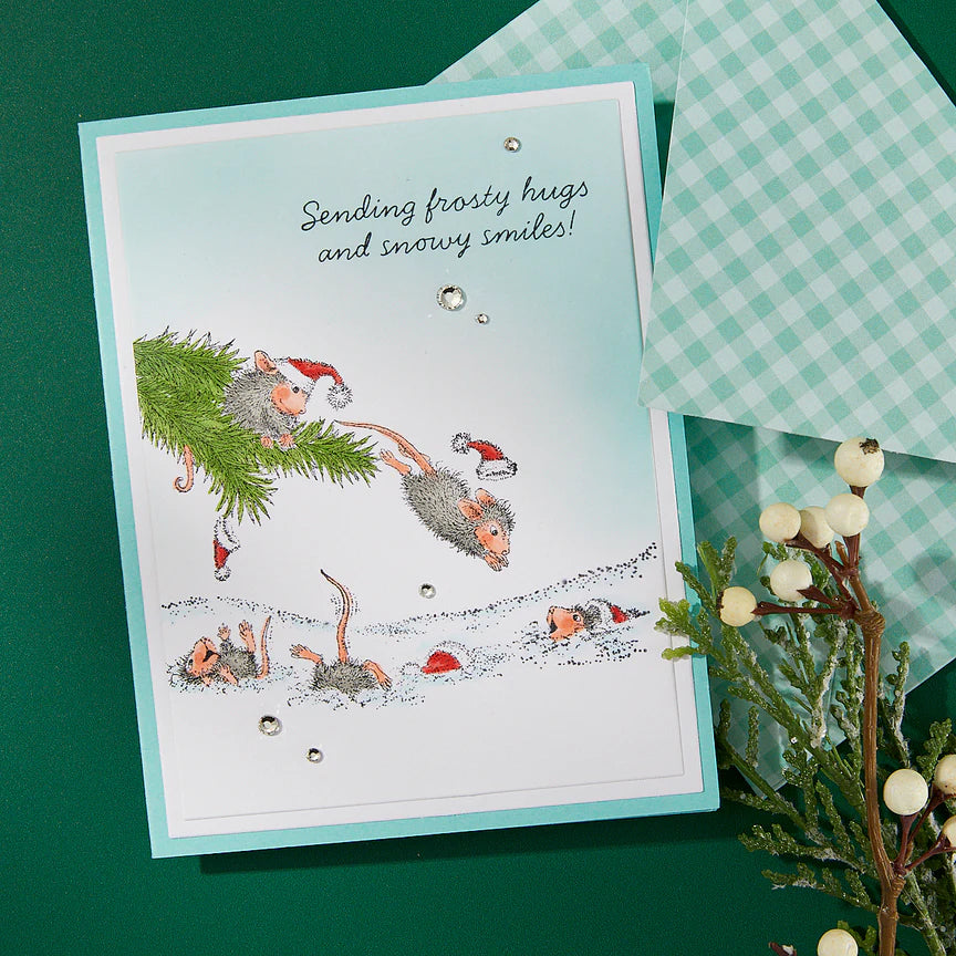 Snowy Smiles Cling Rubber Stamp Set - House-Mouse Tree-mendous Christmas Collection