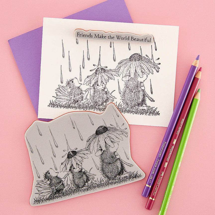 Spring Rain Cling Rubber Stamp by House-Mouse Designs® - RSC-003
