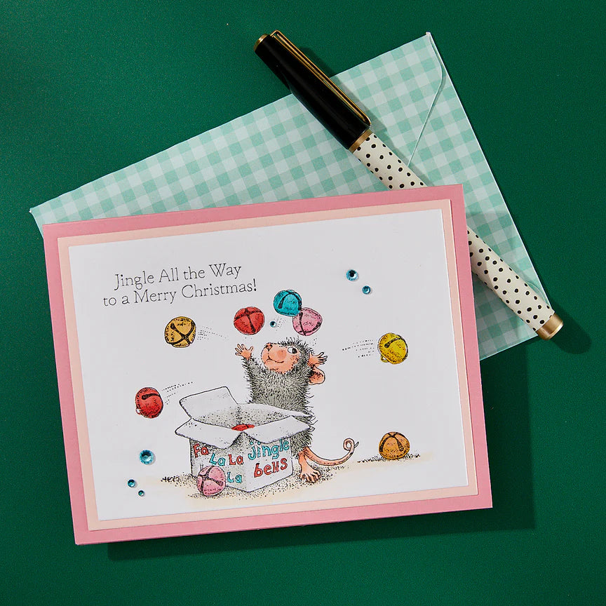 Jingle Bell Wishes Cling Rubber Stamp Set - House-Mouse Tree-mendous Christmas Collection