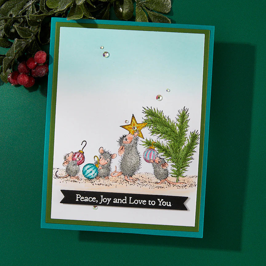 Tree-mendous Christmas Cling Rubber Stamp Set - House-Mouse Tree-mendous Christmas Collection