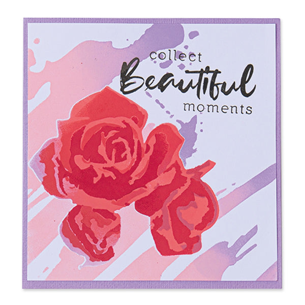 Sizzix Making Tool - Layered Stencils 4PK - Watercolor Roses by Olivia Rose - SKU: 665266