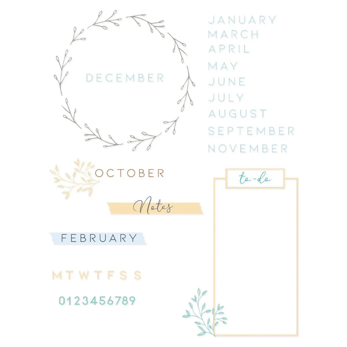 Sizzix Clear Stamps Set 35PK - Journal Stamps - SKU: 665498