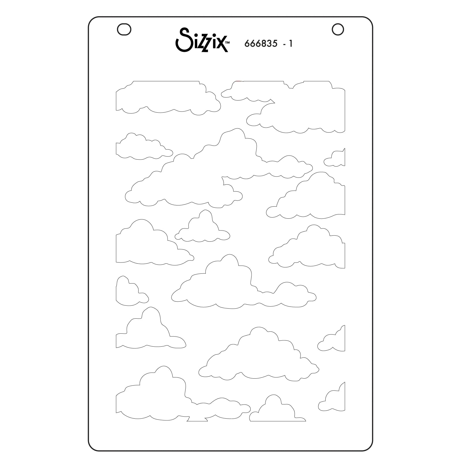 Sizzix A6 Layered Stencils 4PK - In the Clouds by Catherine Pooler - 666835