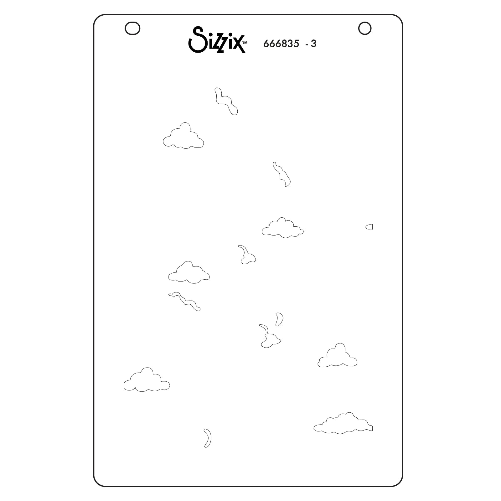 Sizzix A6 Layered Stencils 4PK - In the Clouds by Catherine Pooler - 666835