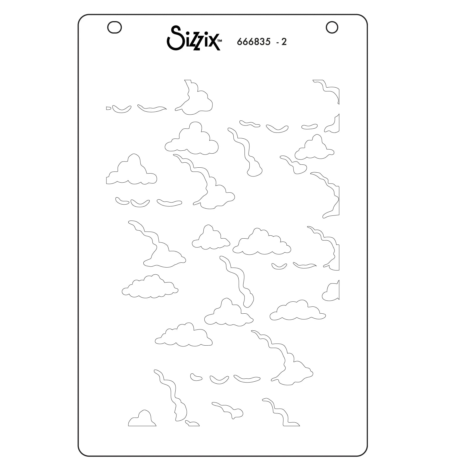 Sizzix A6 Layered Stencils 4PK - In the Clouds by Catherine Pooler - 666835