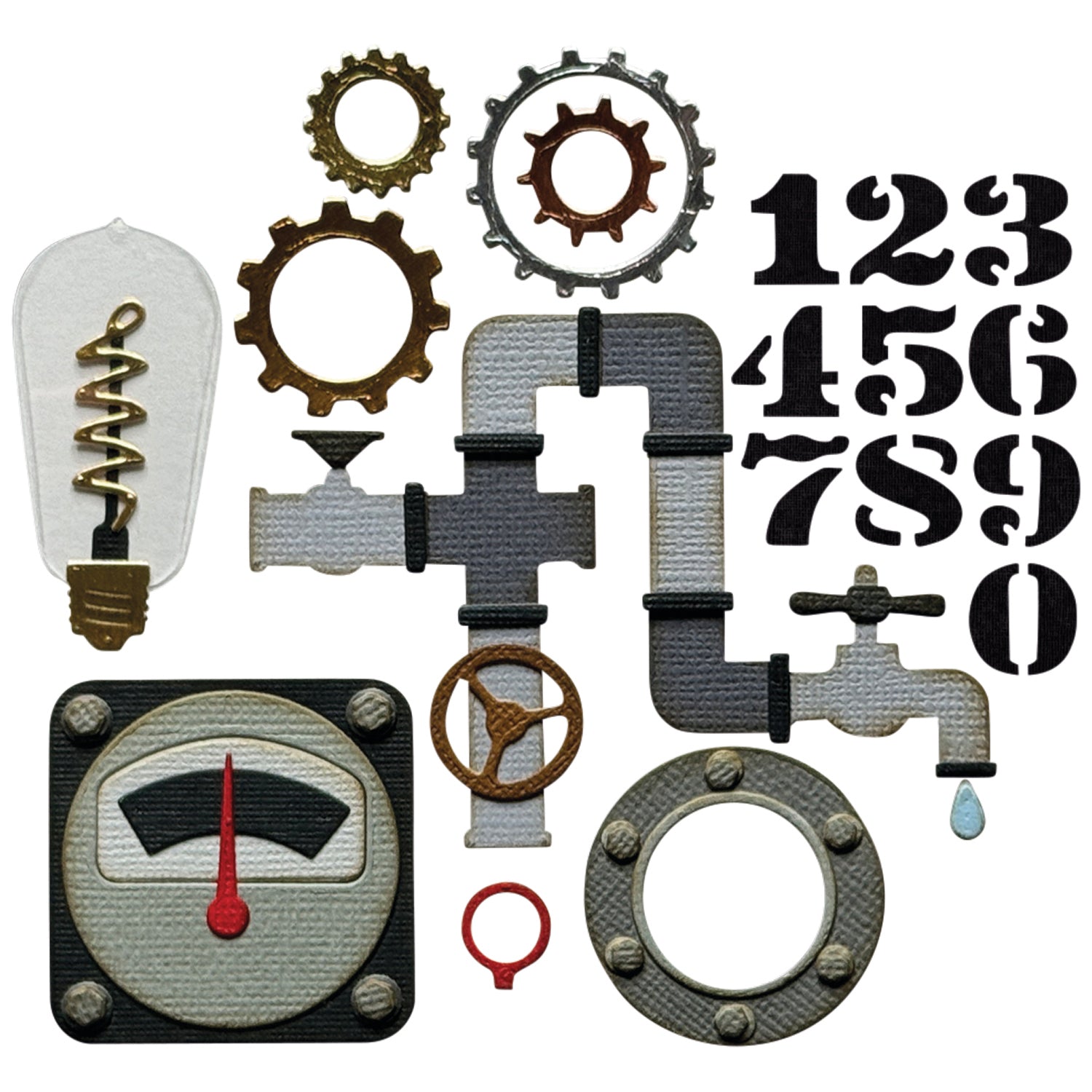 Sizzix® Thinlits™ 37PK Die Set – Vault Industrial by Tim Holtz® - 666874