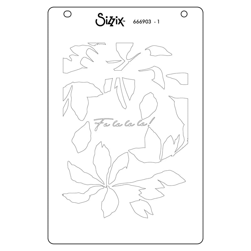 Sizzix A6 Stencil 4PK - A Wreath in Time by Stacey Park