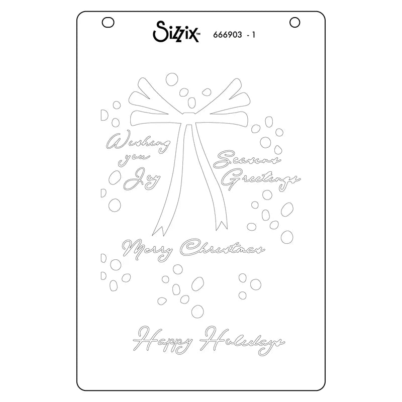 Sizzix A6 Stencil 4PK - A Wreath in Time by Stacey Park