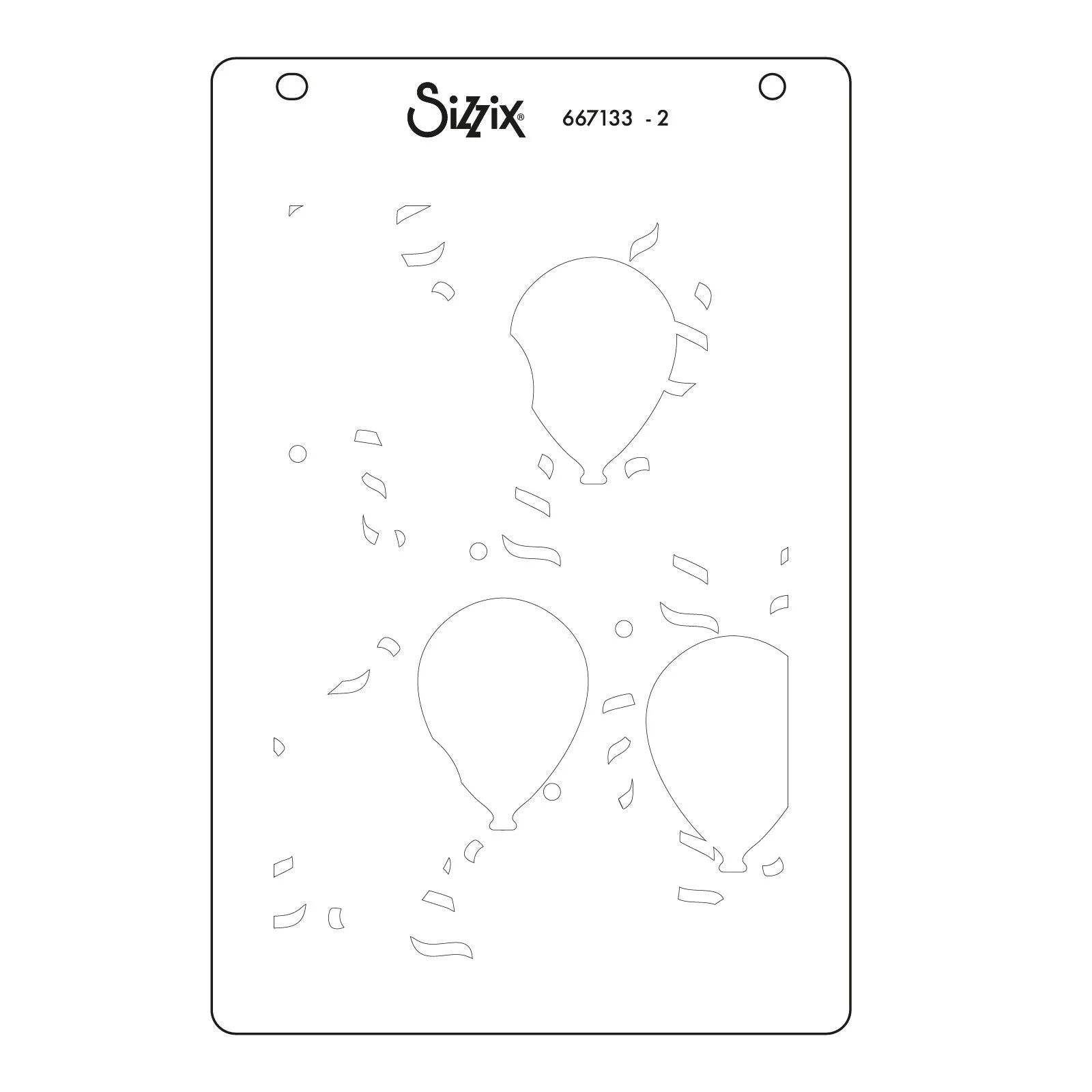 Sizzix - Birthday Balloons by Stacey Park A6 Stencil 4PK - 667133