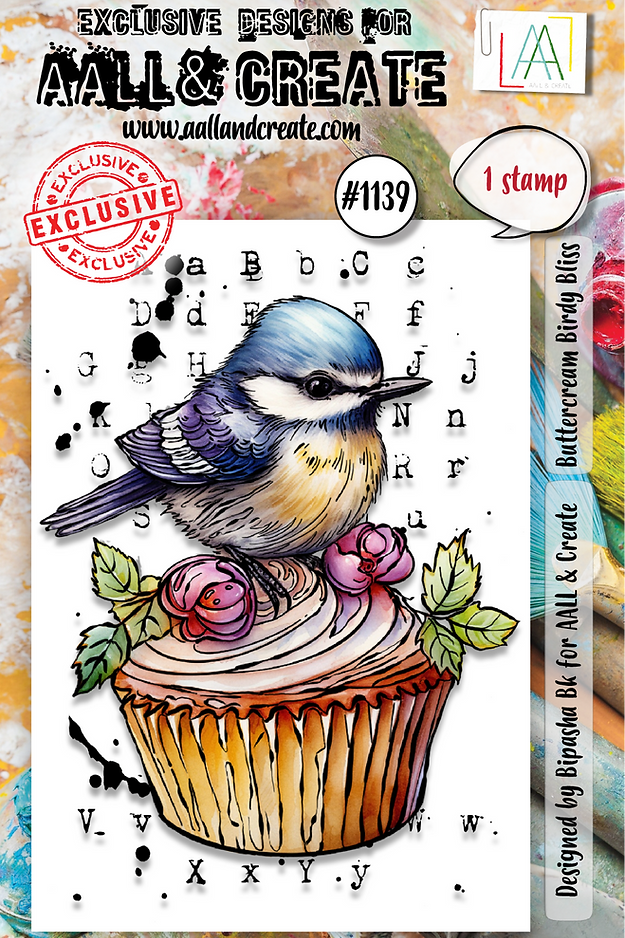 AALL & Create - Buttercream Birdy Bliss A7 Stamp - TP-1139