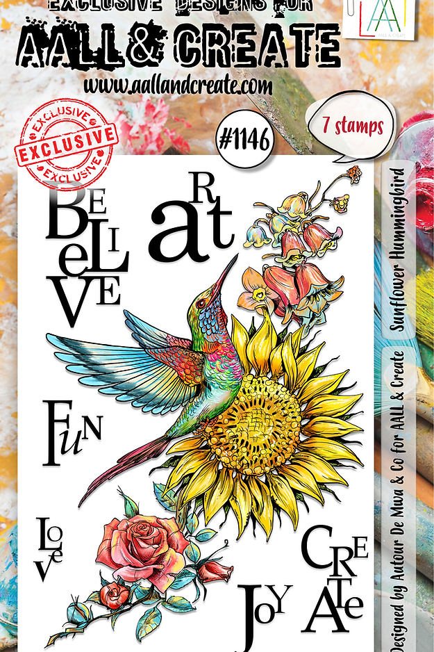 AALL & Create - Sunflower Hummingbird A6 Stamp Set - TP-1146
