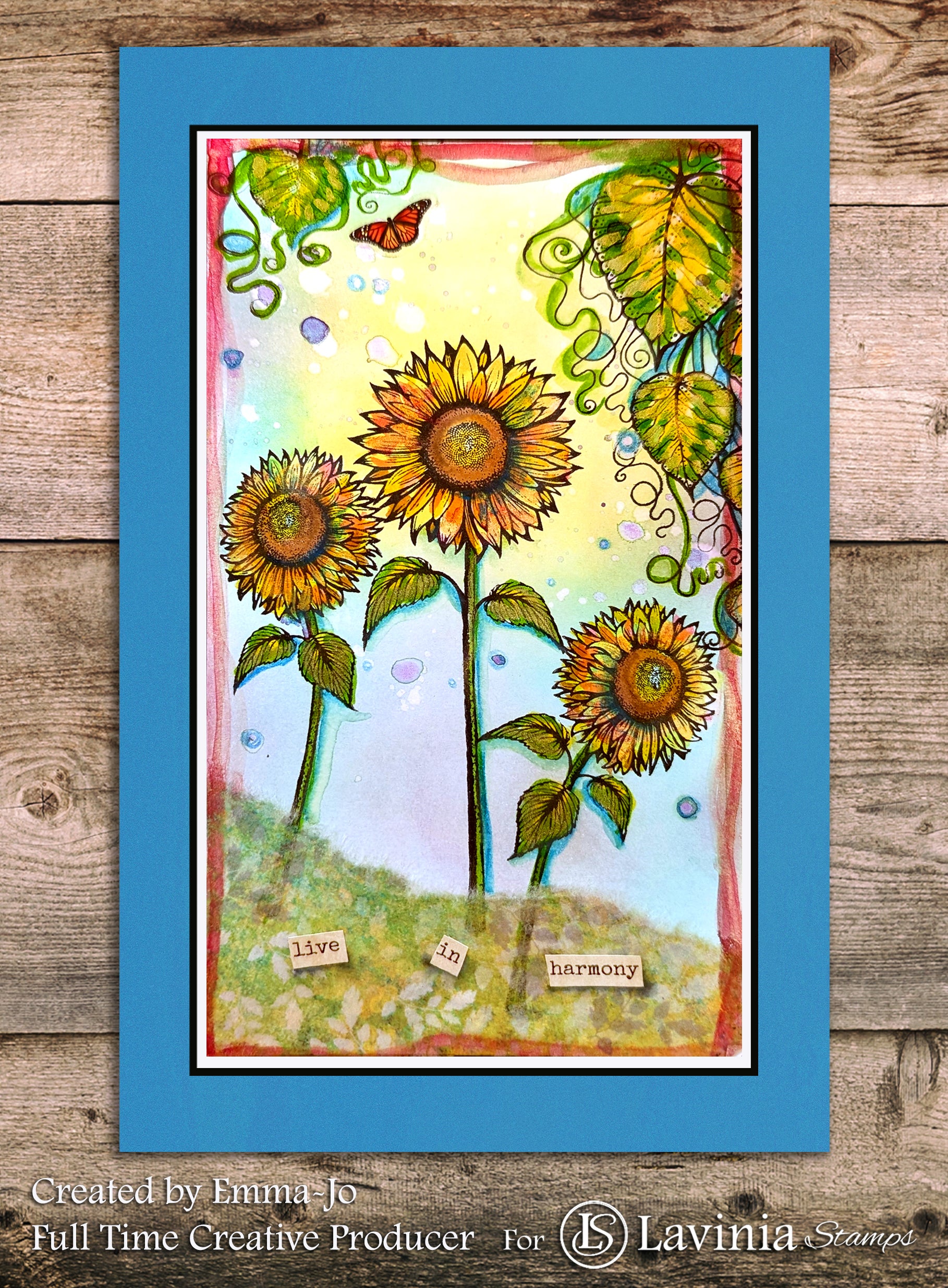 Open Sunflower Stamp