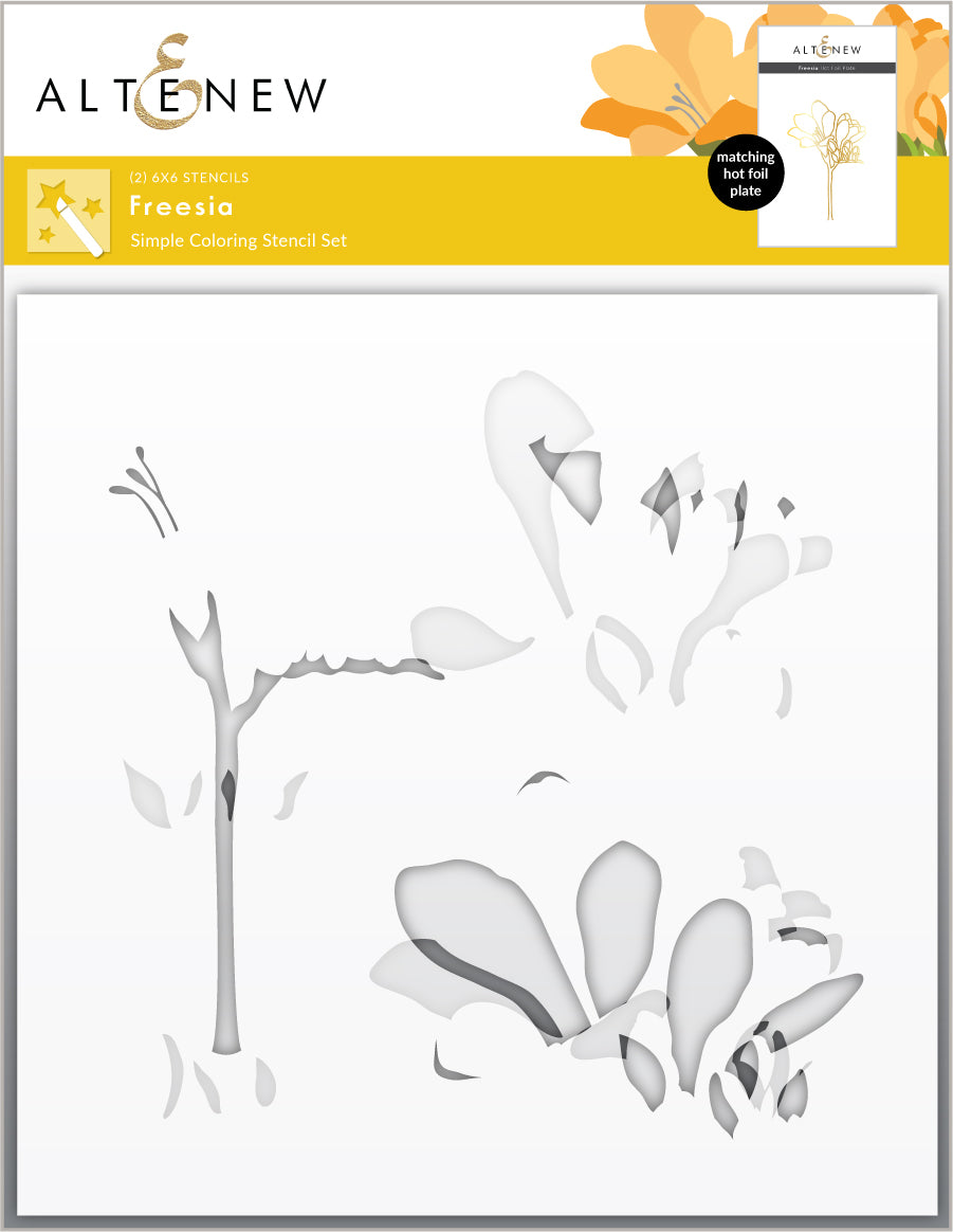 Freesia - Hot Foil Plate & Stencil Bundle