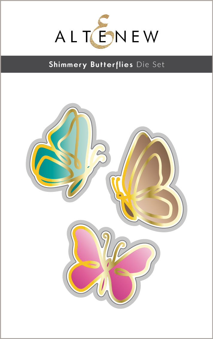Shimmery Butterflies - Hot Foil Plate, Stencil & Die Bundle