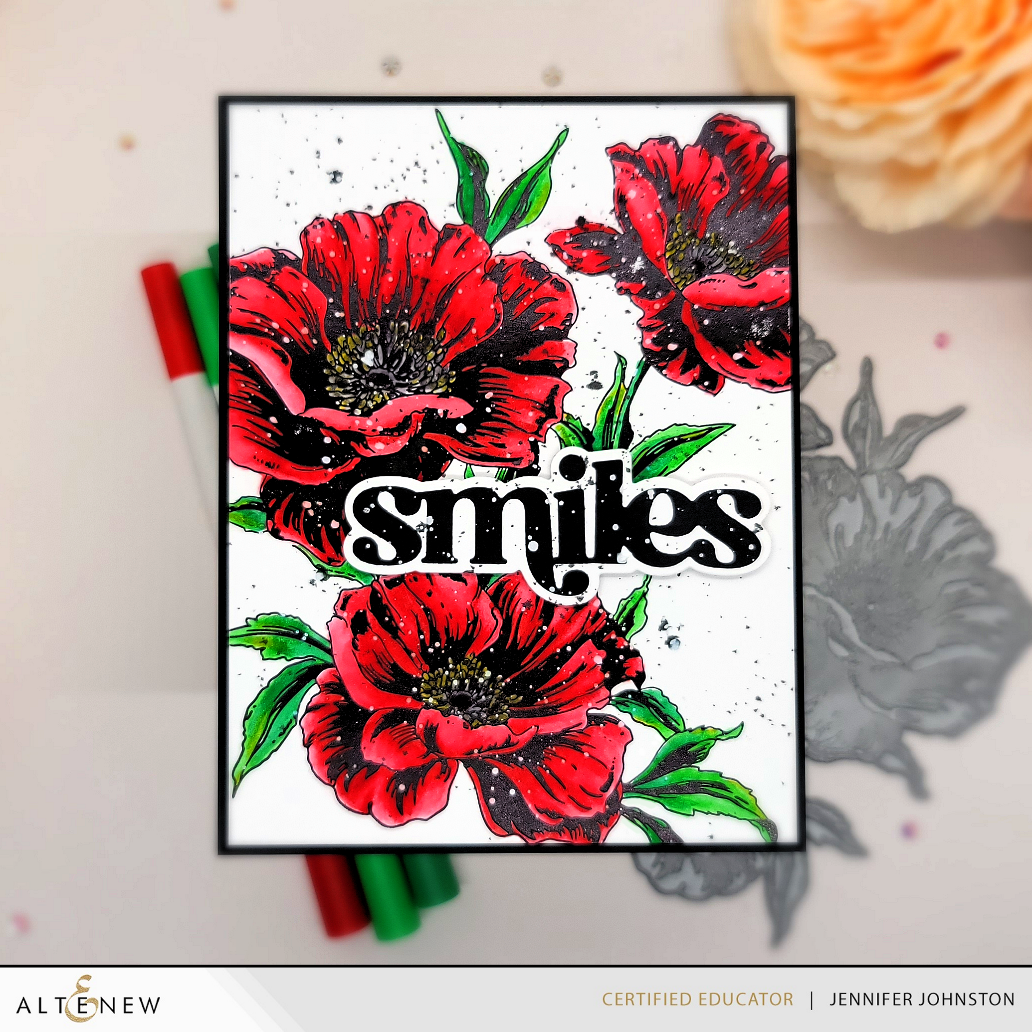 Inked Poppies - Press Plate Set