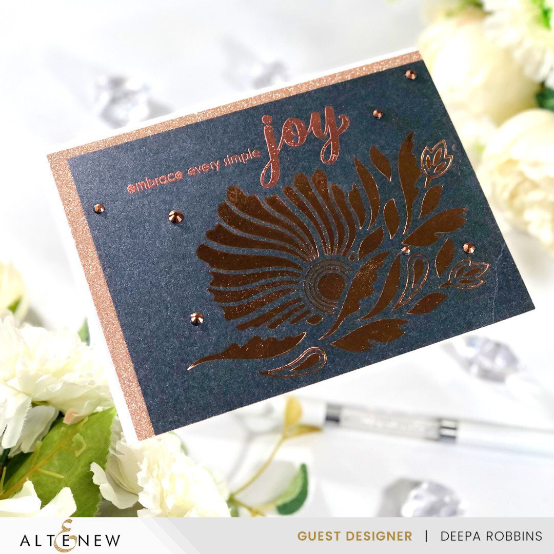 Fanning Foliage - Hot Foil Plate