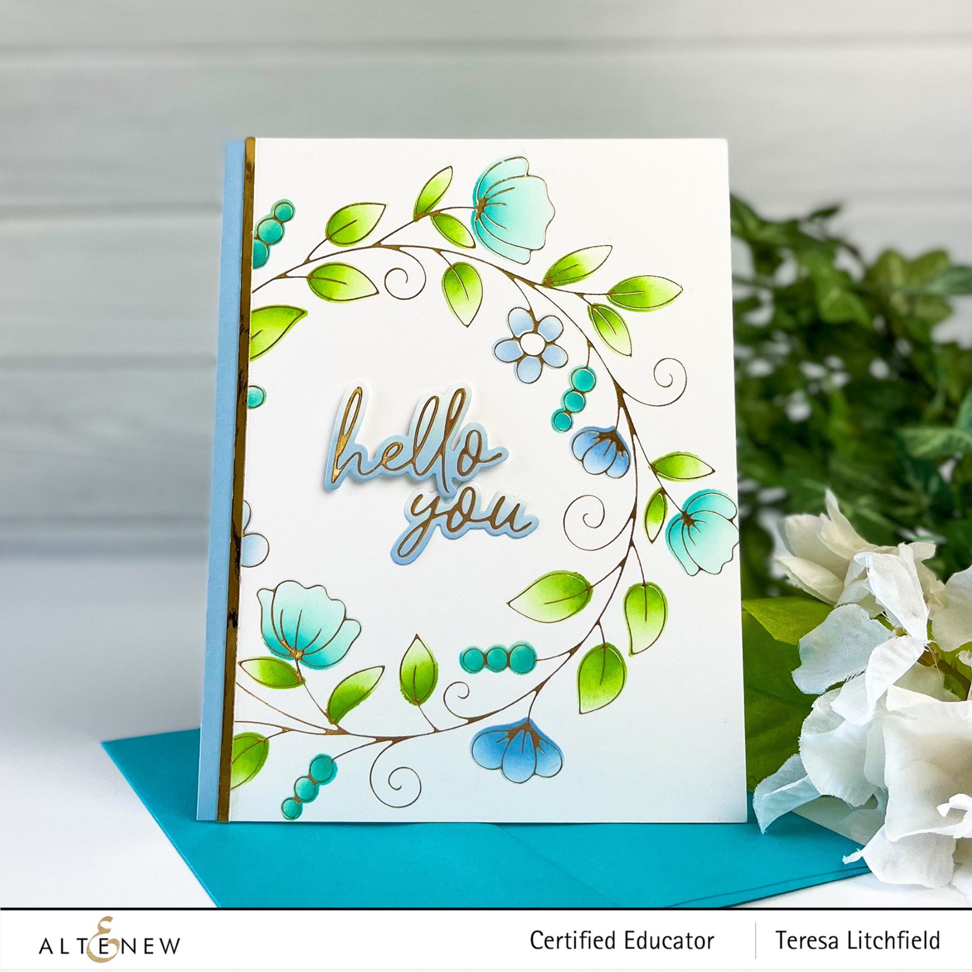 Flower Wreath - Hot Foil Plate & Stencil Bundle
