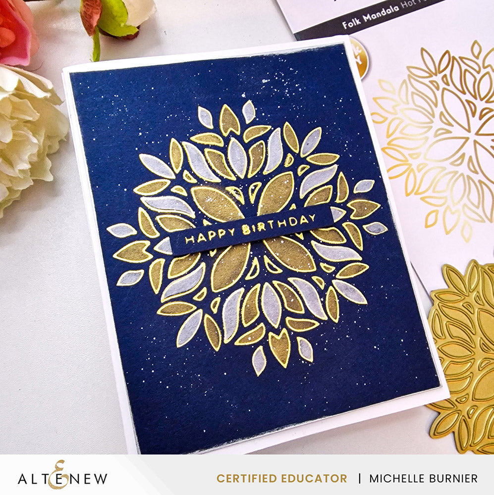 Spark Joy Folk Mandala Hot Foil Plate & Stencil Bundle