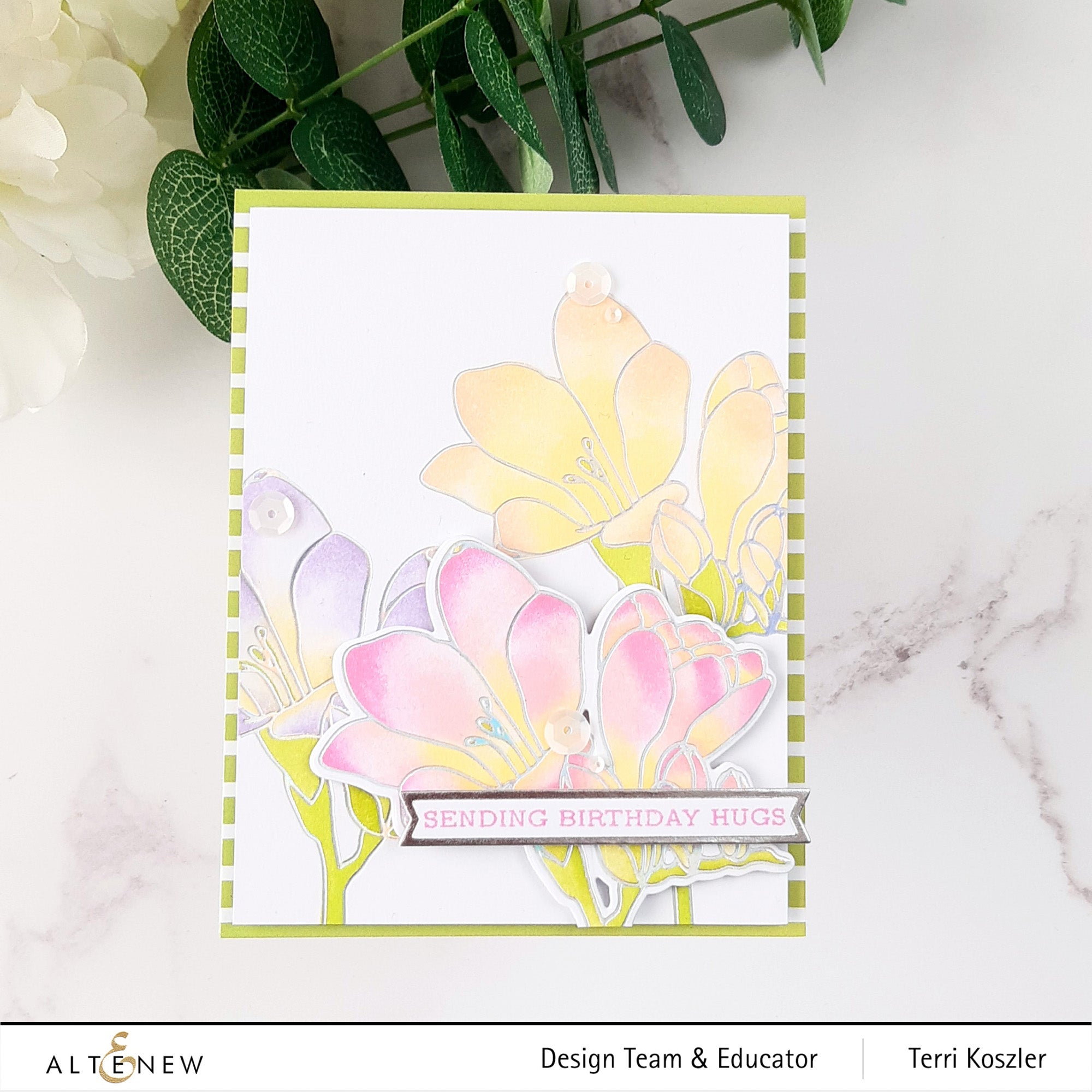 Freesia - Hot Foil Plate & Stencil Bundle