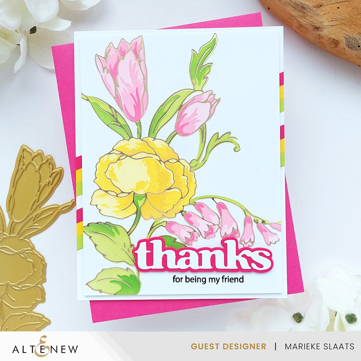 Spark Joy Ornamental Bouquet Hot Foil Plate & Stencil Bundle