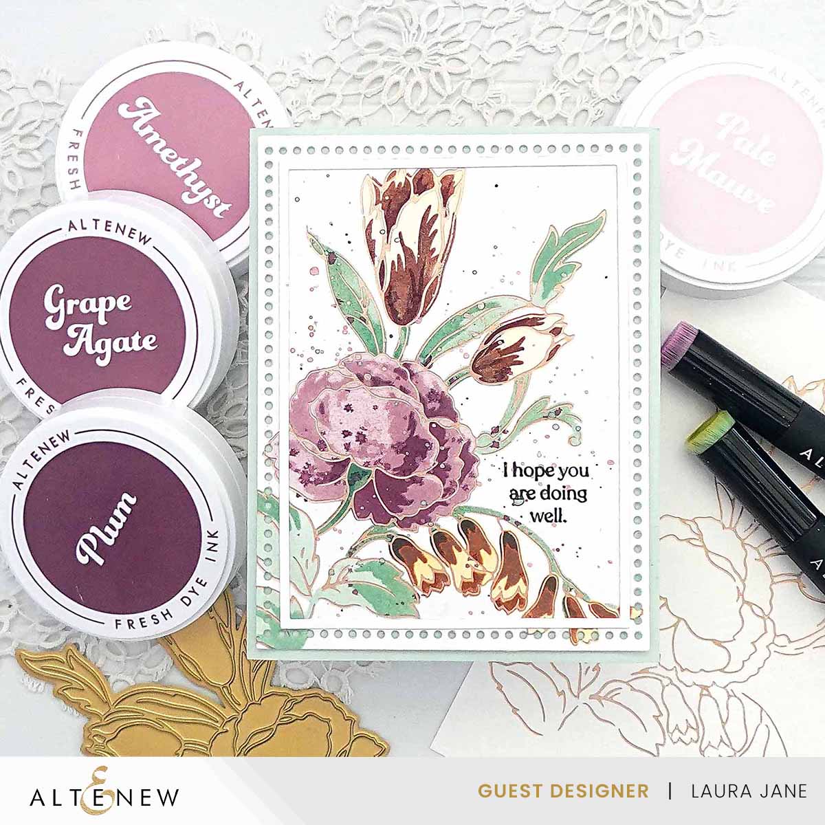 Spark Joy Ornamental Bouquet Hot Foil Plate & Stencil Bundle
