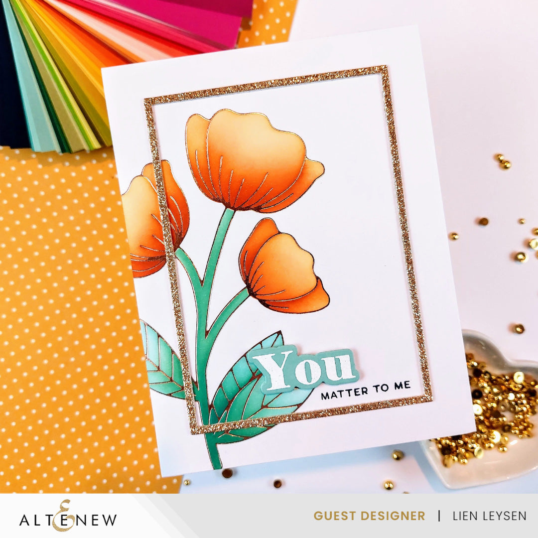 Spark Joy Cupped Tulips - Hot Foil Plate & Stencil Bundle