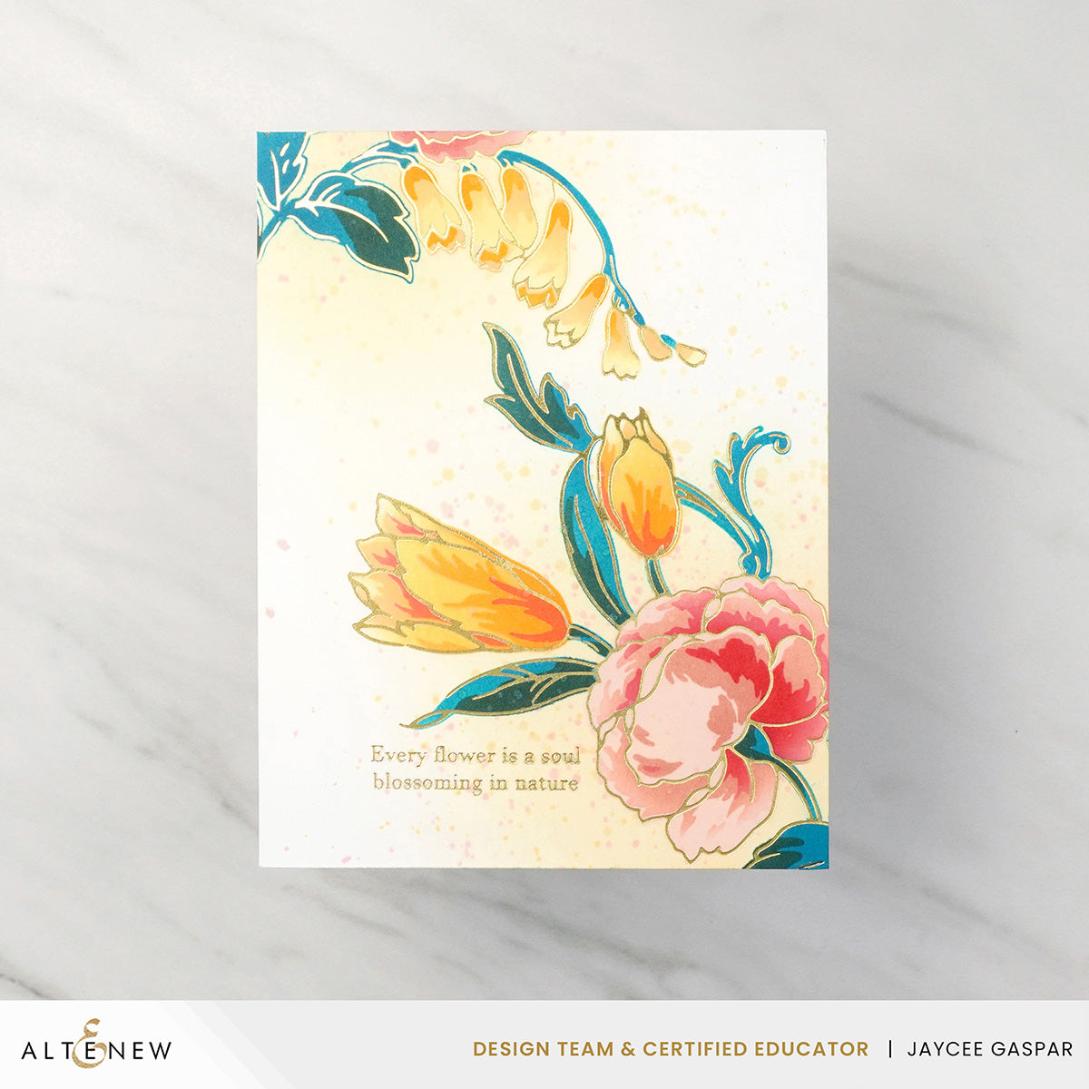 Spark Joy Ornamental Bouquet Hot Foil Plate & Stencil Bundle