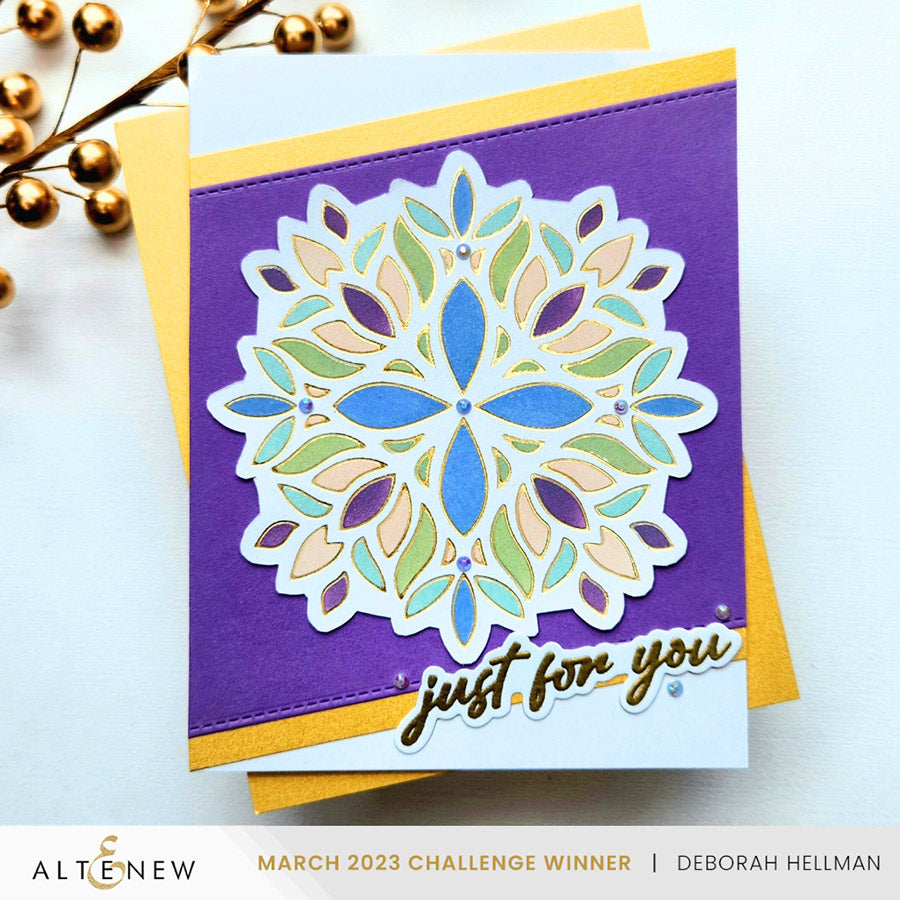 Spark Joy Folk Mandala Hot Foil Plate & Stencil Bundle