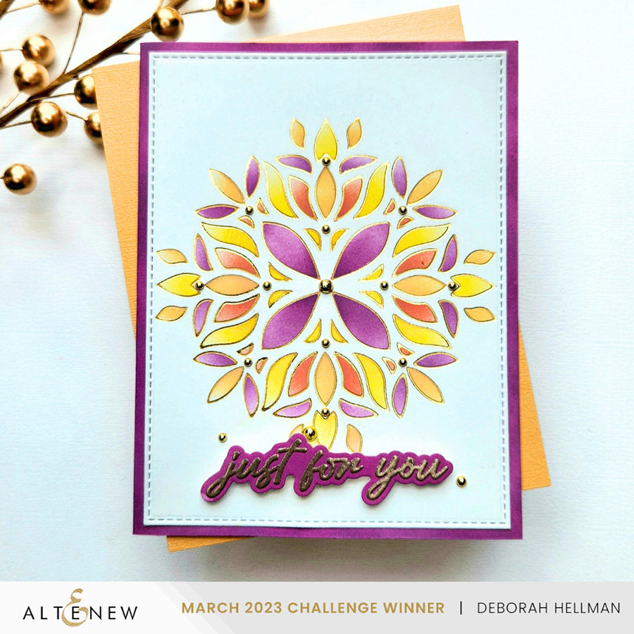 Spark Joy Folk Mandala Hot Foil Plate & Stencil Bundle