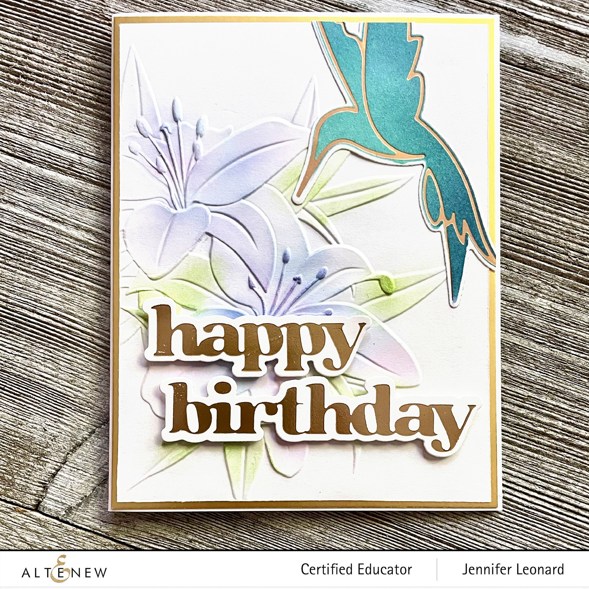 Shimmery Hummingbirds - Hot Foil Plate, Stencil & Die Bundle