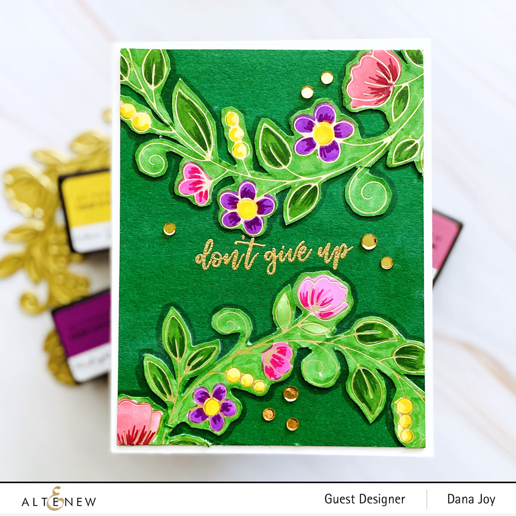 Flower Wreath - Hot Foil Plate & Stencil Bundle