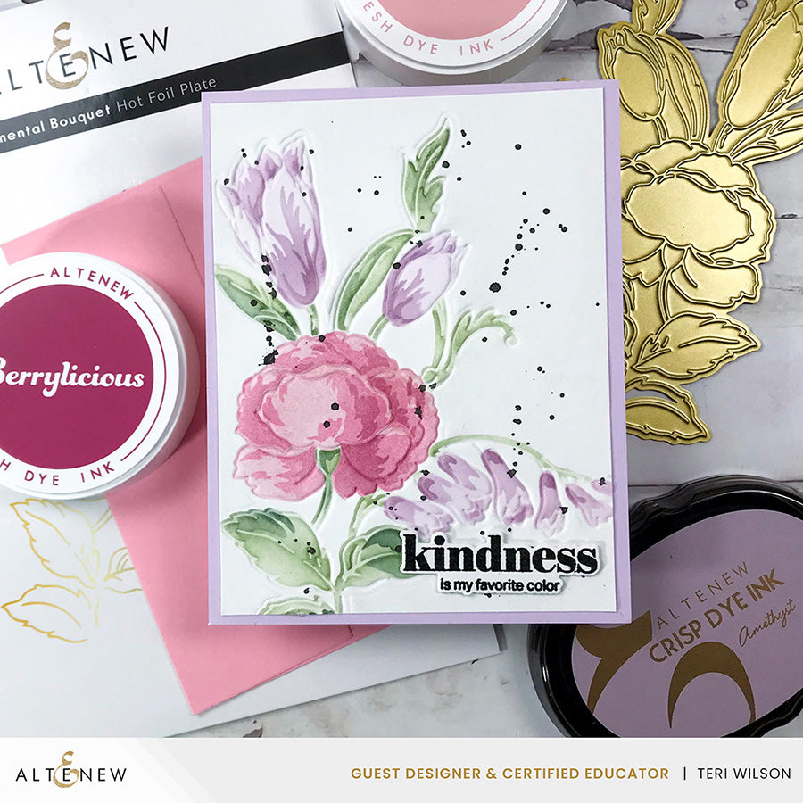 Spark Joy Ornamental Bouquet Hot Foil Plate & Stencil Bundle