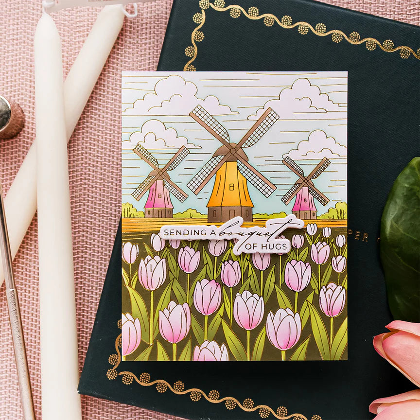 Windmills and Tulips Press + Foil Plate and Stencil Bundle by Yana Smakula
