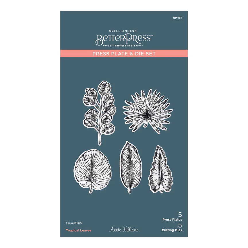 Tropical Leaves Press Plate & Die Set from the Propagation Garden Collection by Annie Williams
